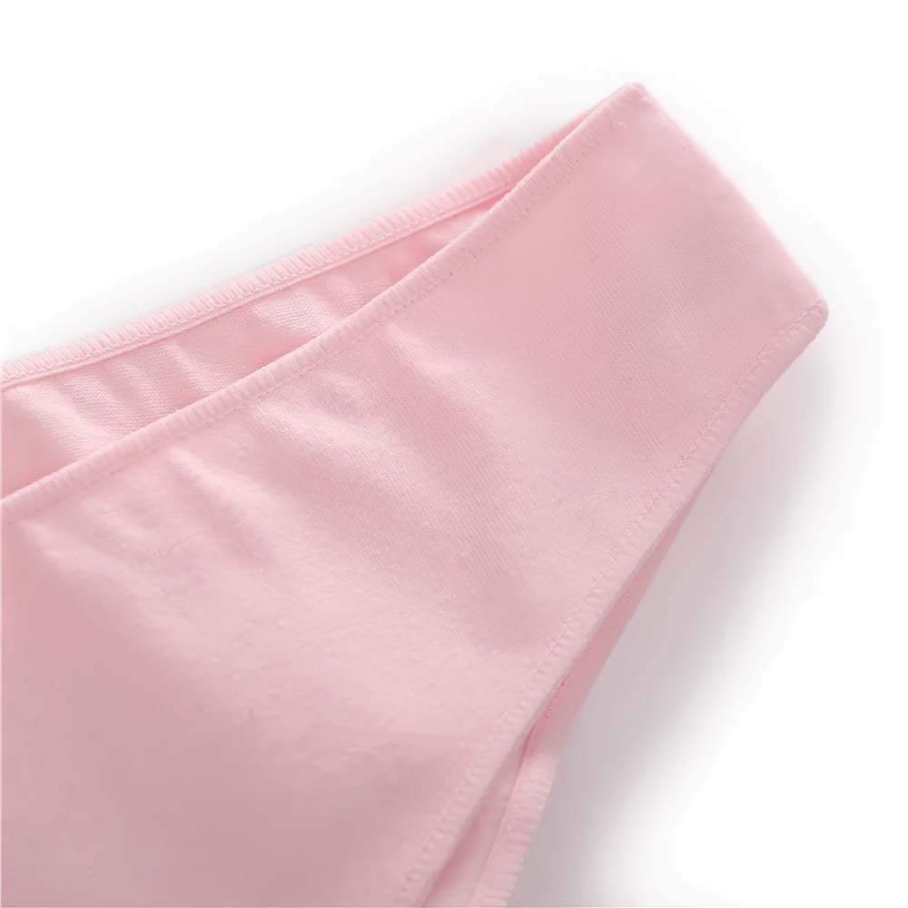 Female Low Waist Cotton Panties with Smooth Edges - SF4667 in soft pink fabric showing sleek edges.