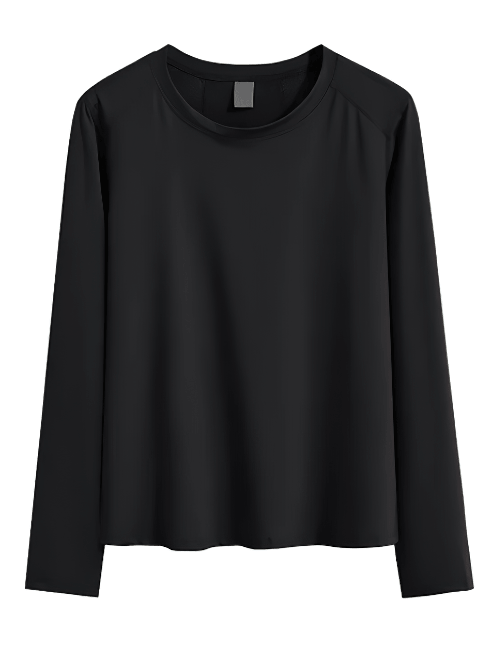 Alt Tag: Female Quick Dry Back Mesh Long Sleeve Yoga Top - SF4482 black long sleeve quick-dry breathable yoga top with mesh back