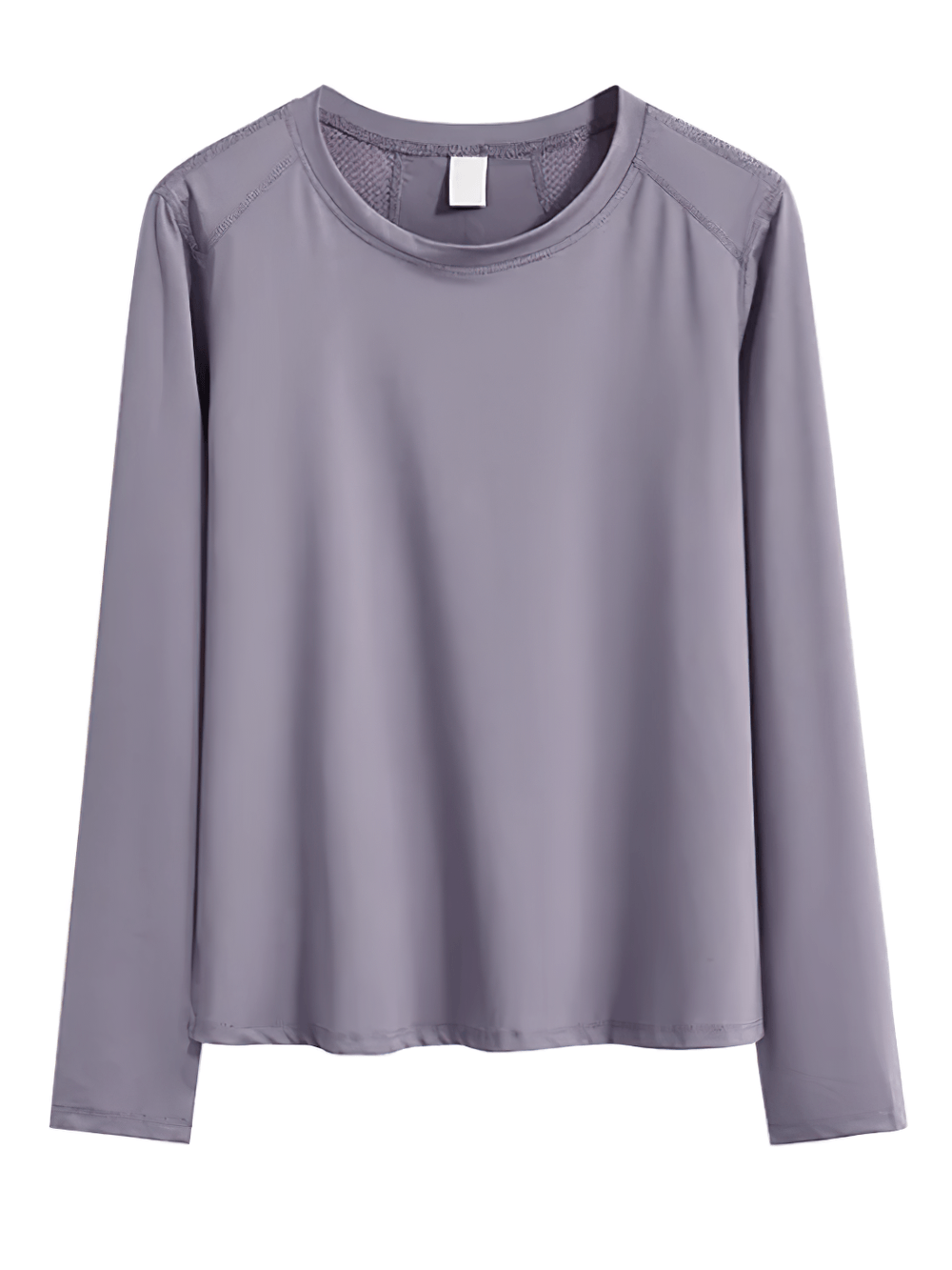 Alt Tag: Female Quick Dry Back Mesh Long Sleeve Yoga Top - SF4482 women’s breathable quick-dry long sleeve sports top, grey front view