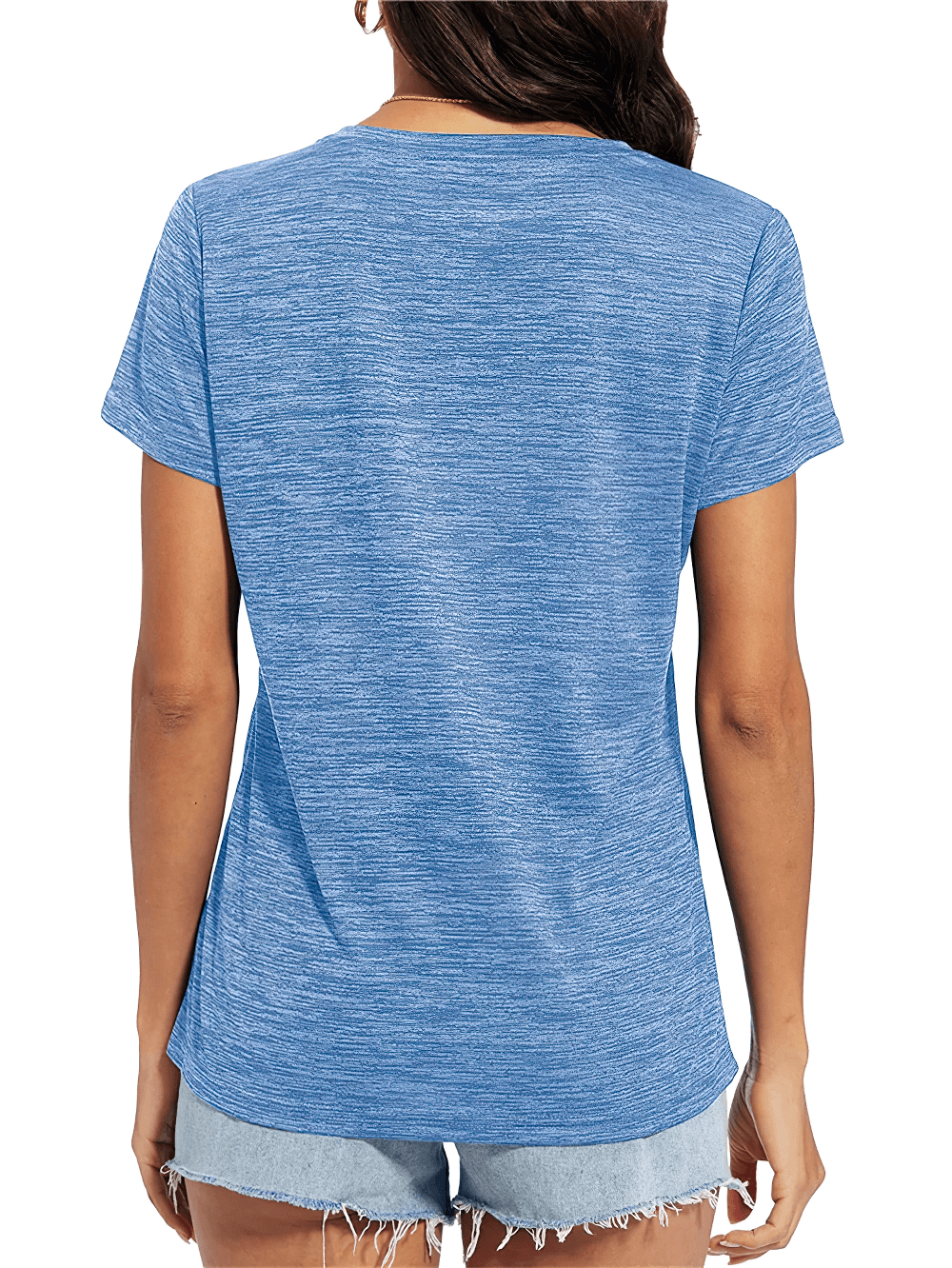 Female Quick Dry V-Neck Active Workout T-Shirt - SF4493