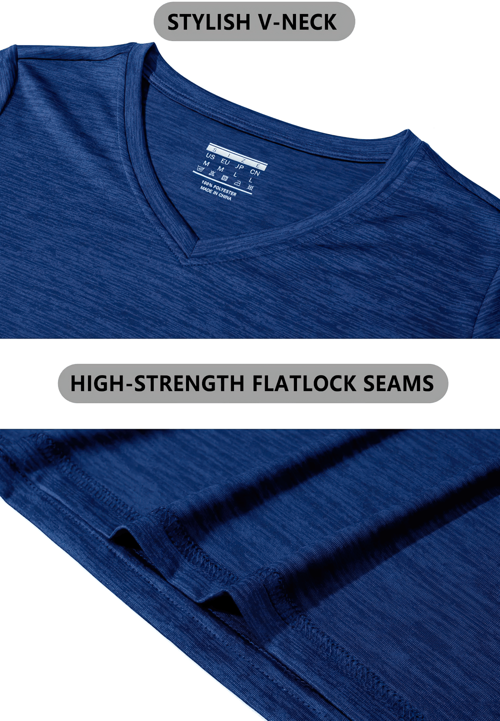 Female Quick Dry V-Neck Active Workout T-Shirt - SF4493