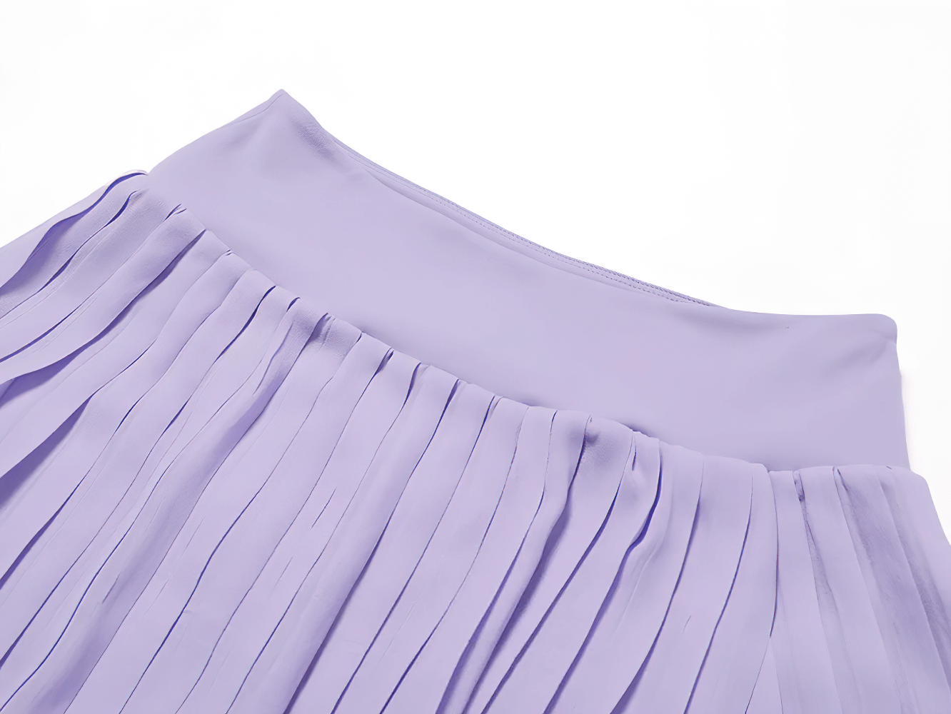 Lavender pleated sports skirt detail from women's sleeveless tank and skirt set SF2384, breathable and quick-dry material.
