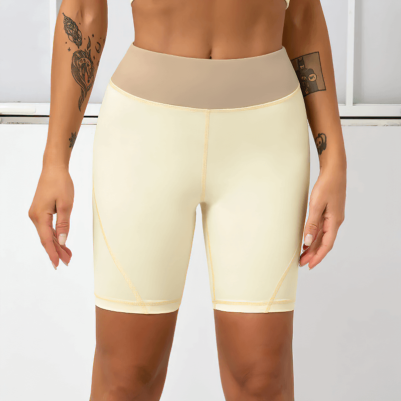 Zweifarbige Sport-Shorts mit hoher Taille für Damen – SF1770 