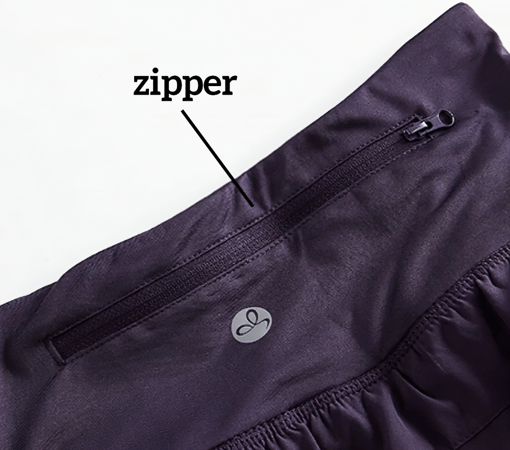 Female Two-Layered Sport Leggings with Pocket - SF3798 featuring hidden zipper slot and stylish layered skirt design