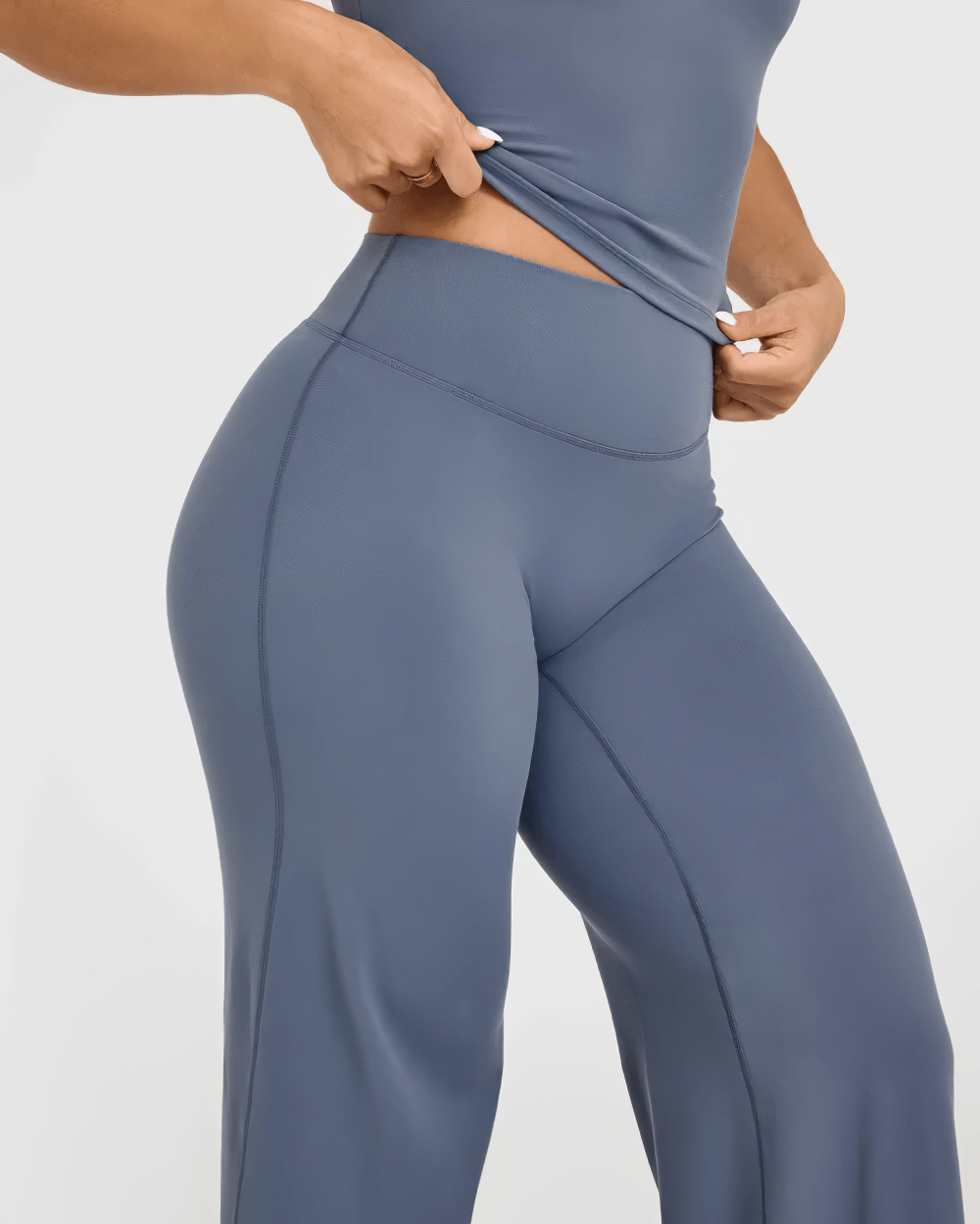 Female Yoga Straight Leg Pants with Elastic Waist - SF4235