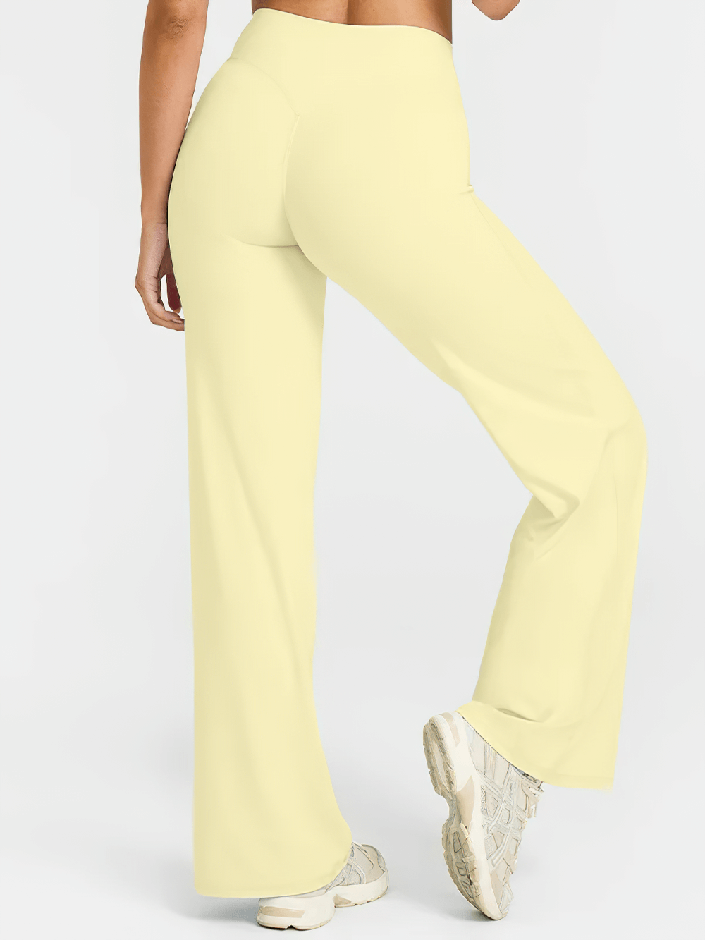 Female Yoga Straight Leg Pants with Elastic Waist - SF4235