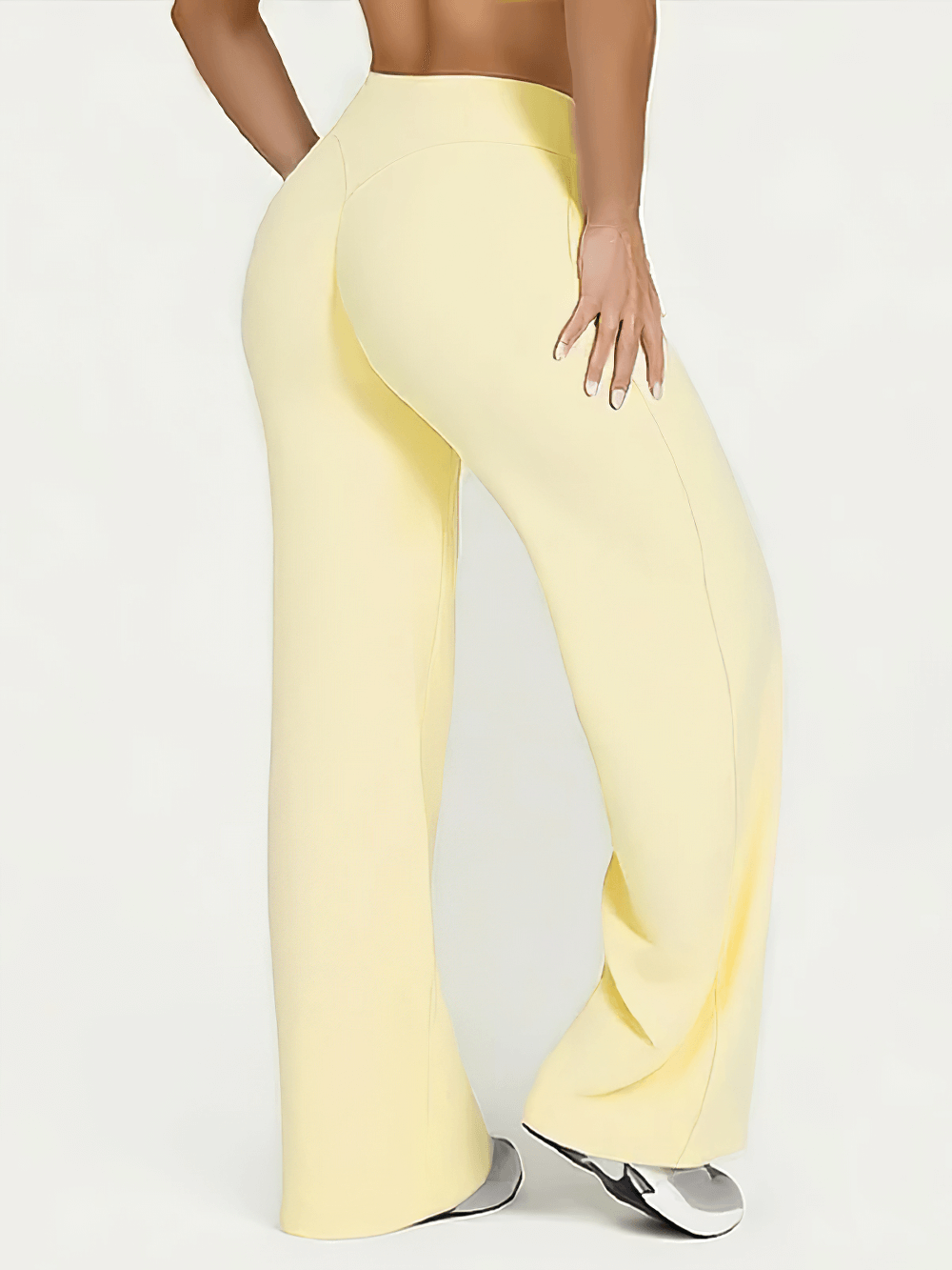 Female Yoga Straight Leg Pants with Elastic Waist - SF4235