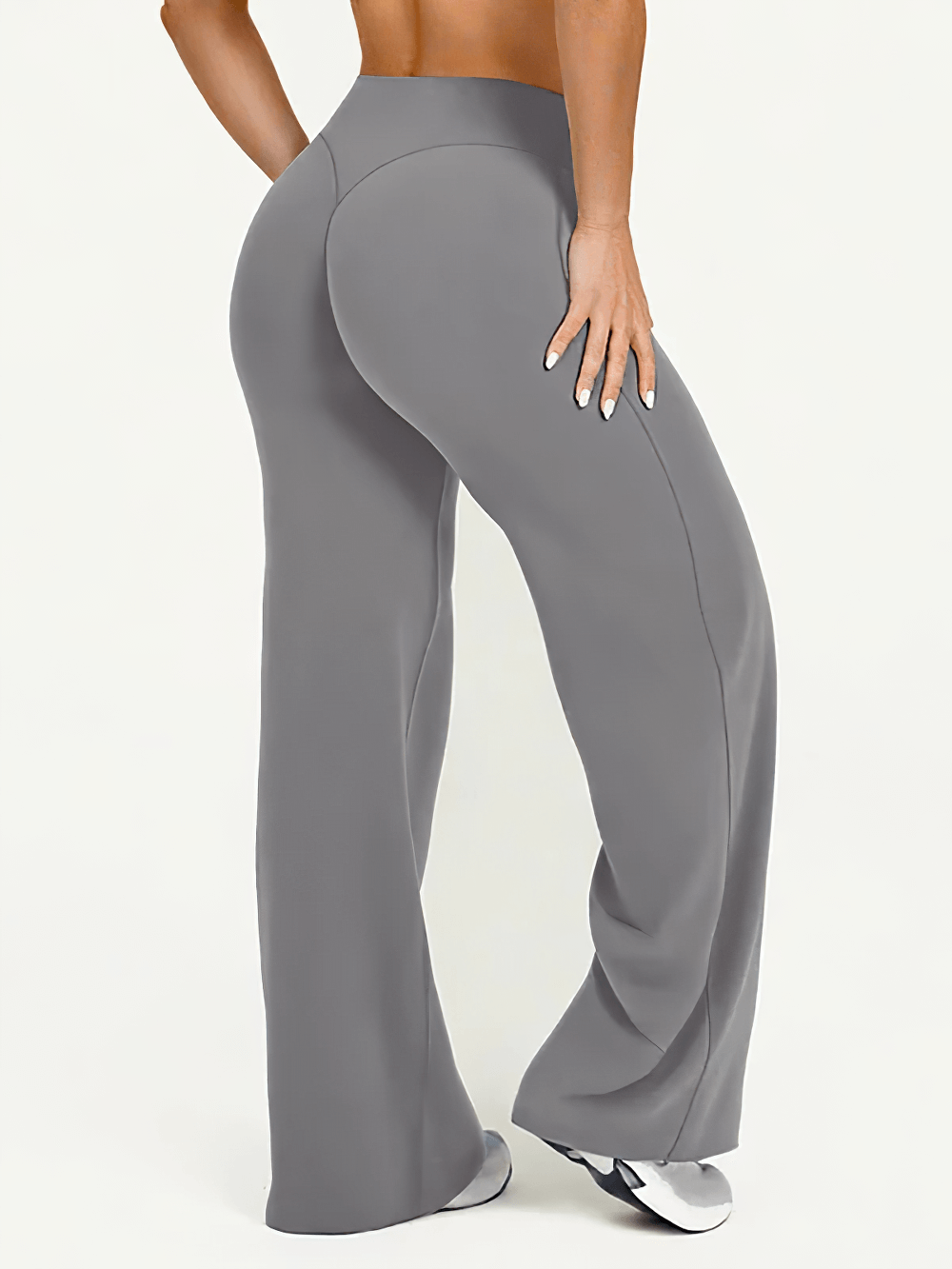 Female Yoga Straight Leg Pants with Elastic Waist - SF4235