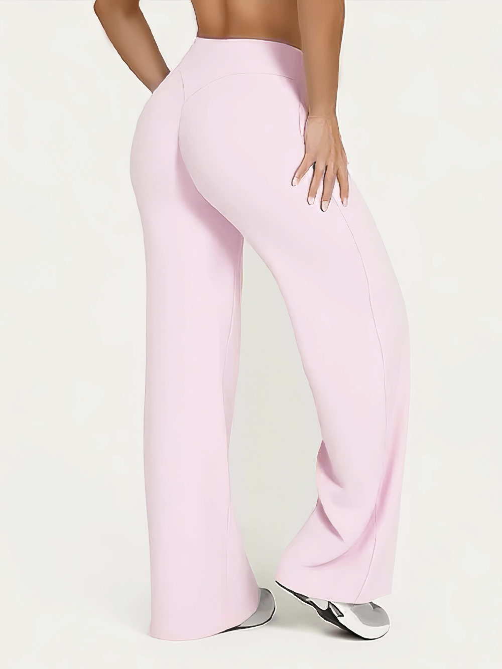 Female Yoga Straight Leg Pants with Elastic Waist - SF4235