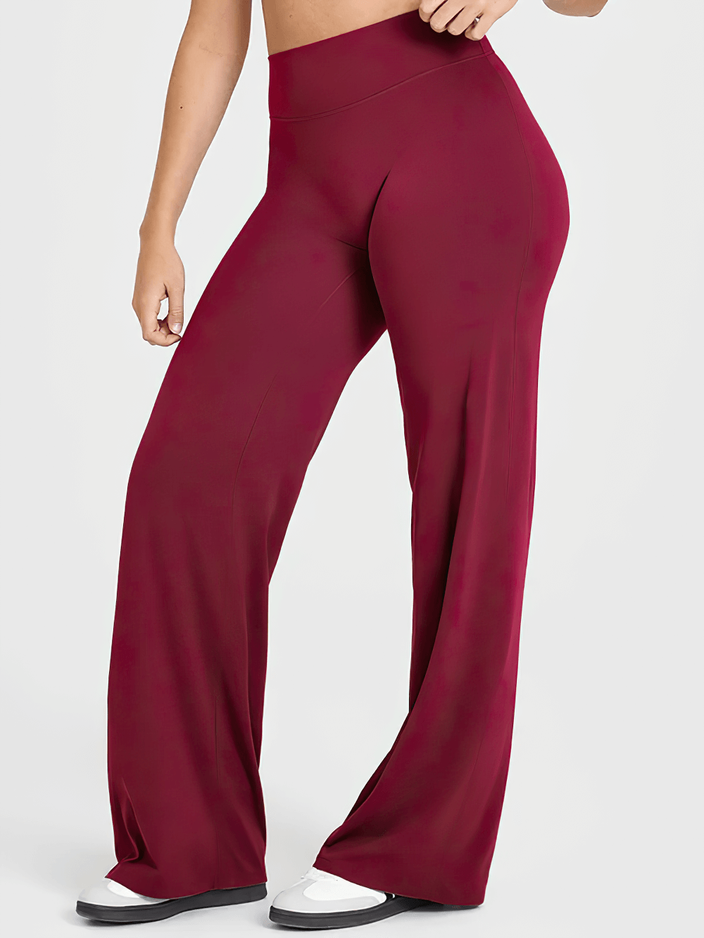 Female Yoga Straight Leg Pants with Elastic Waist - SF4235