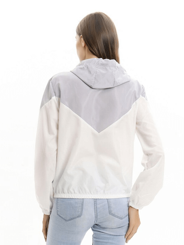 Veste décontractée à manches longues avec poches zippées pour femme avec capuche - SPF1326 
