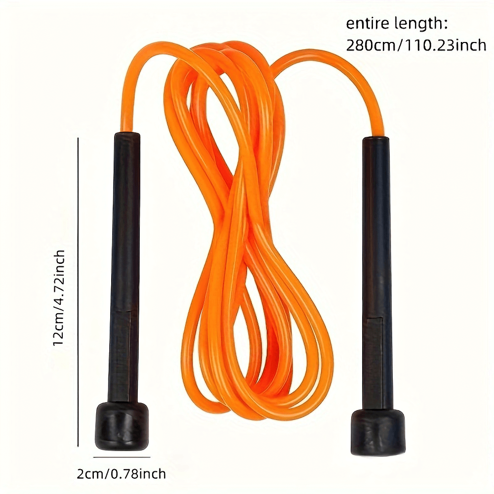 Orange fitness skipping rope SF2769 with PVC material and ergonomic handles, ideal for cardio, exercise, and improving stamina.