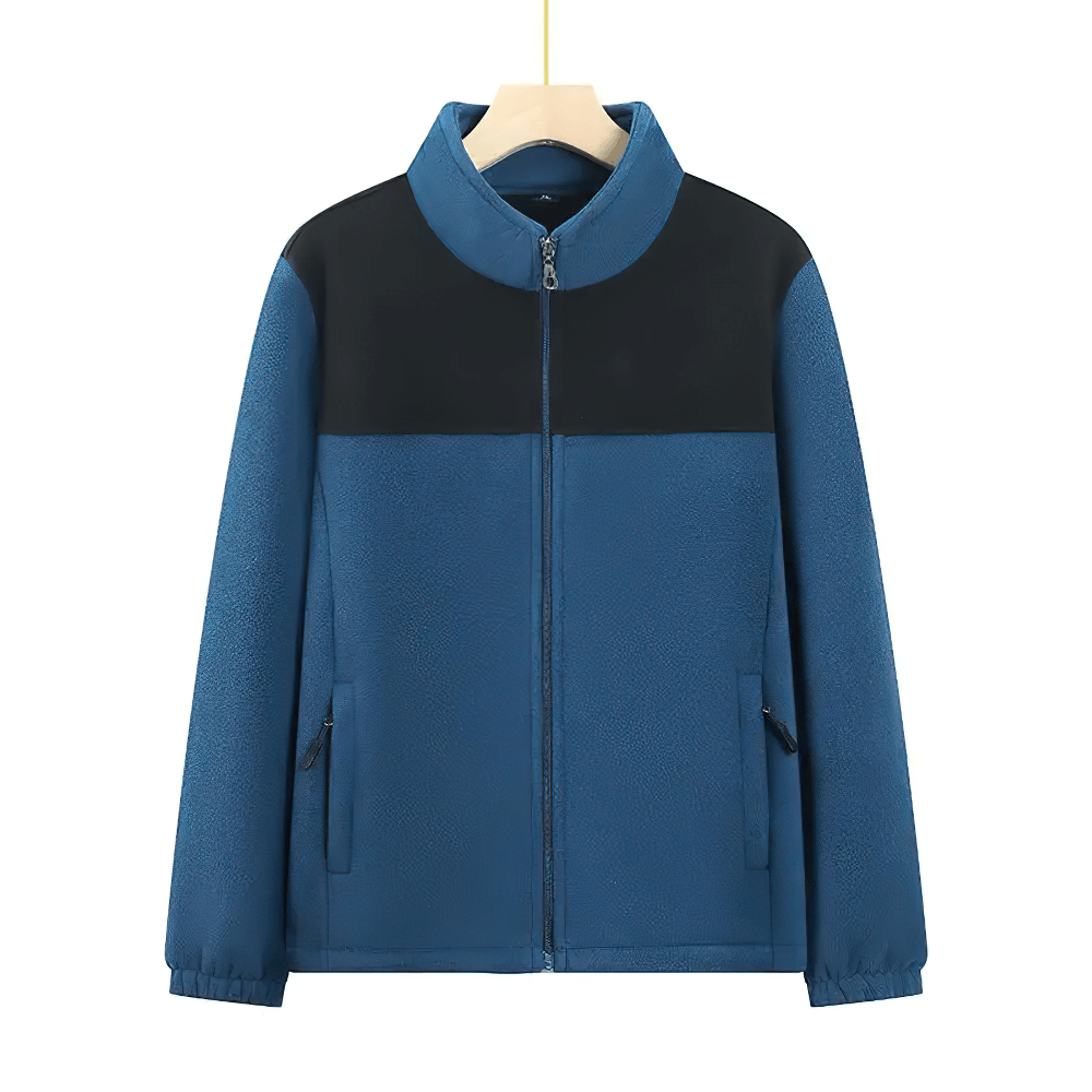 Blue Fleece Female Hooded Jacket with Zipper Closure - SF4105 for warmth and style