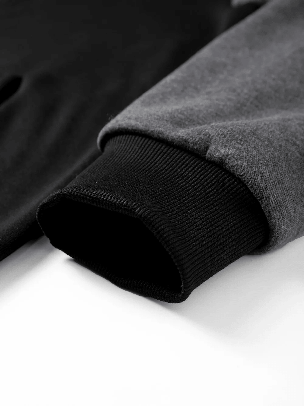 Fleece Hooded Jacket with Contrast Sleeves - SF4652