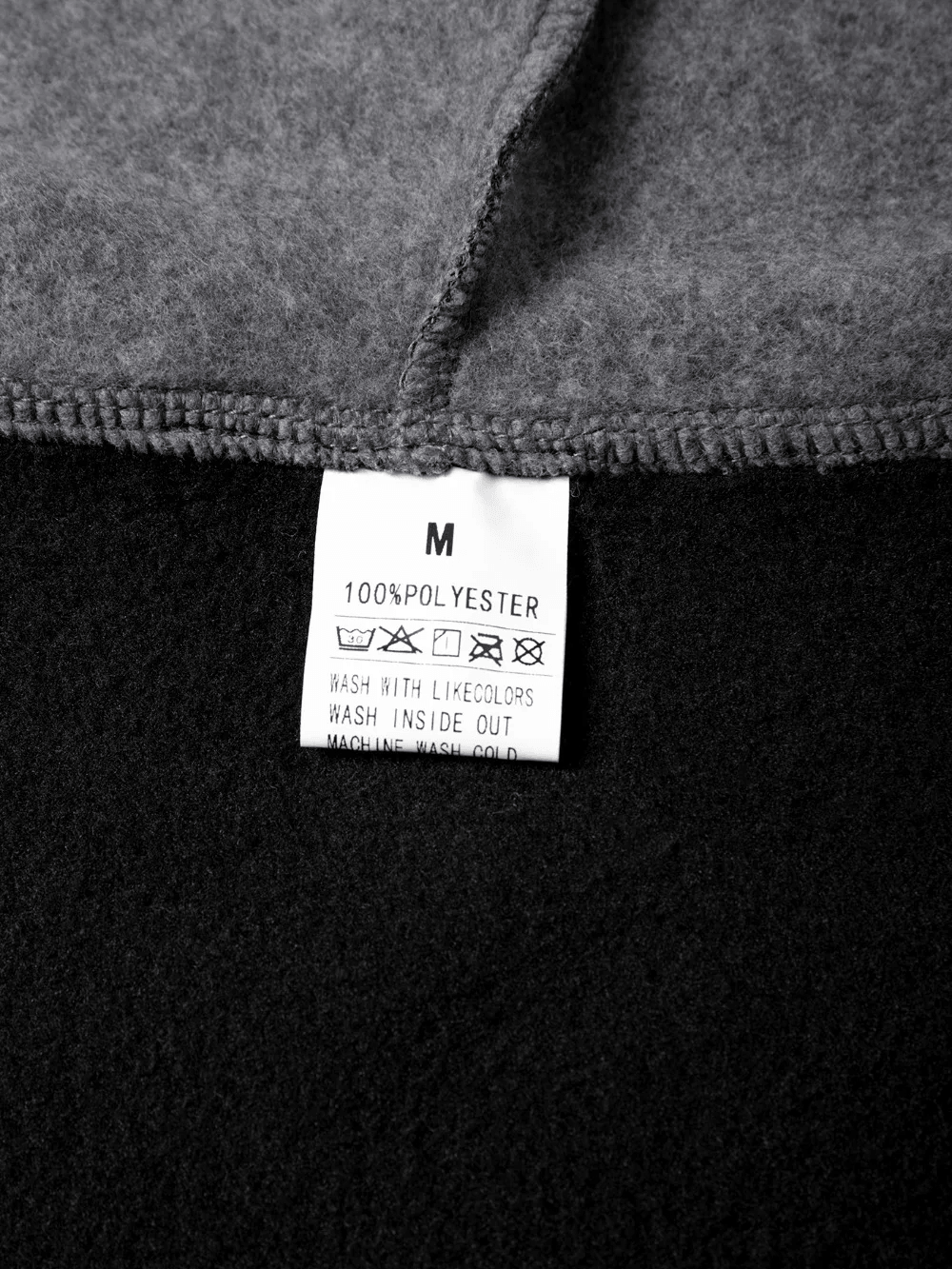 Fleece Hooded Jacket with Contrast Sleeves - SF4652