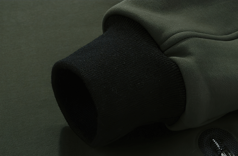 Dicke Herrenjacke aus Fleece mit Kapuze und Taschen/Reißverschluss, warme Oberbekleidung – SF1348 