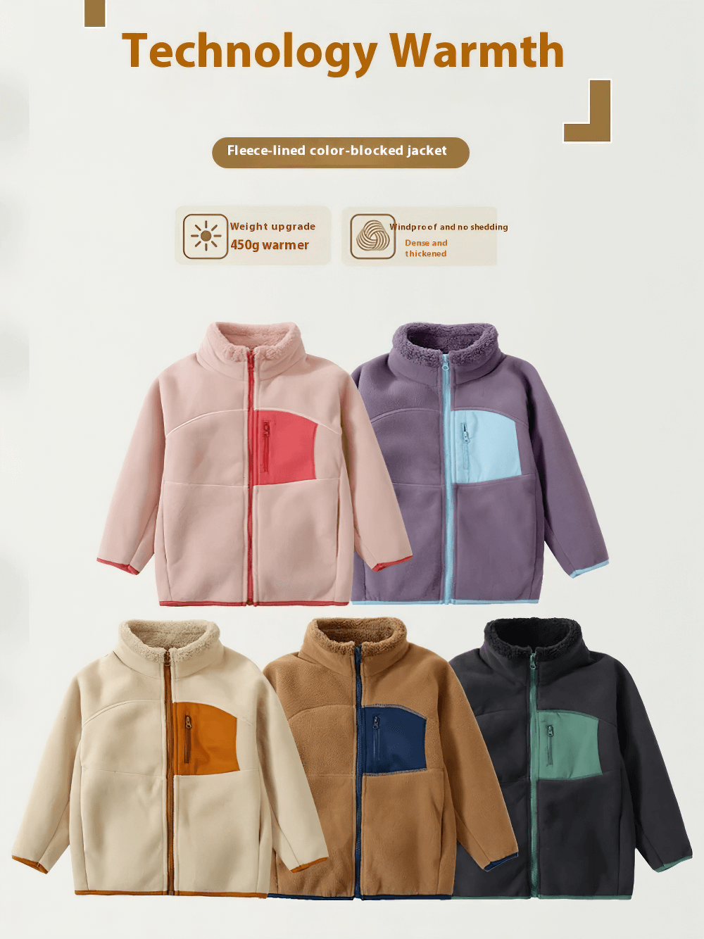 Fleece Jacket with Fashion Patch and Zipper Pockets - SF3842 in colorful options showcasing trendy design and warmth-focused technology.