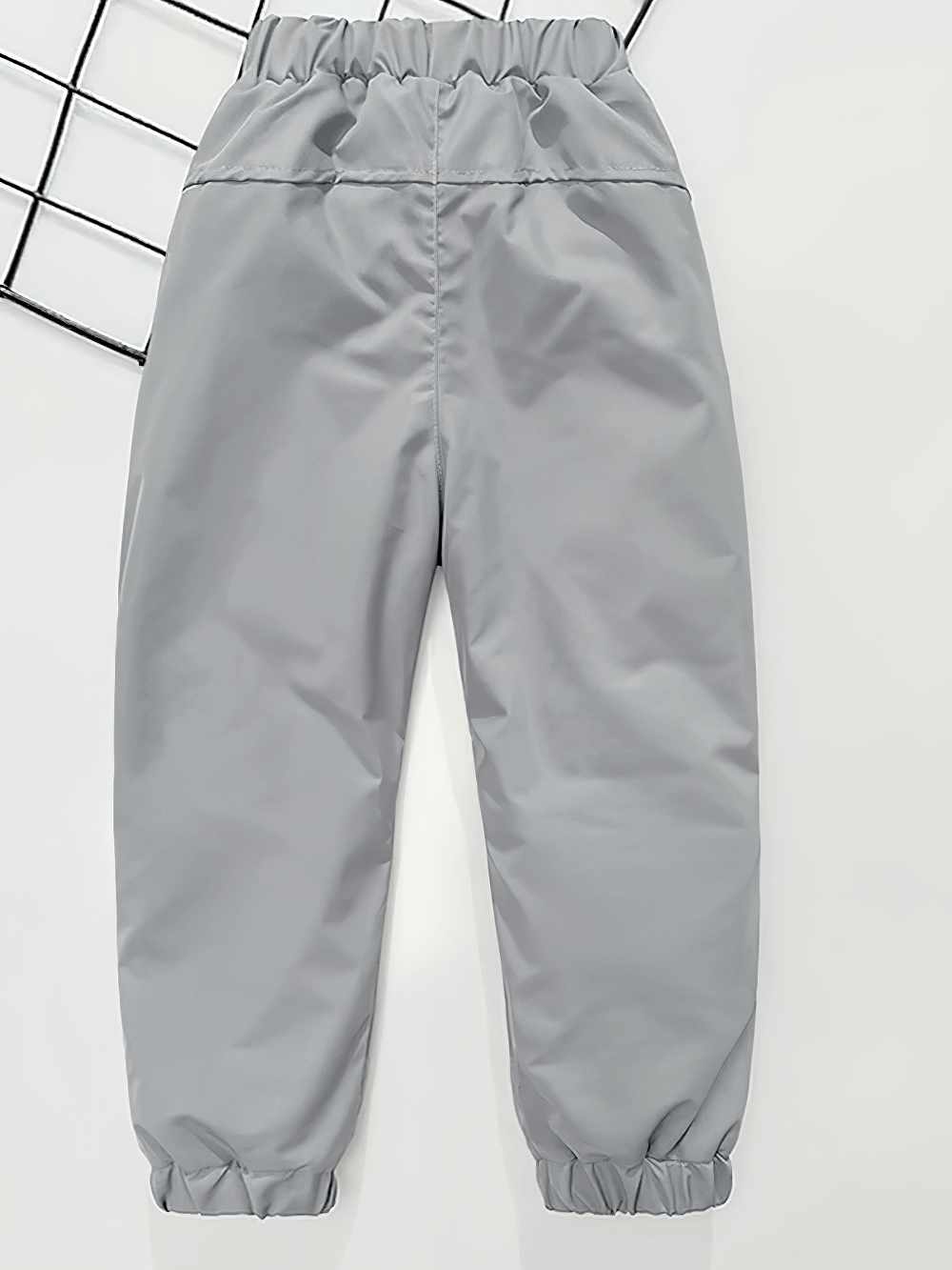 Fleece Lined Waterproof Cotton Down Pants - SF3782 in grey, featuring thick padding for warmth and snowproof protection.