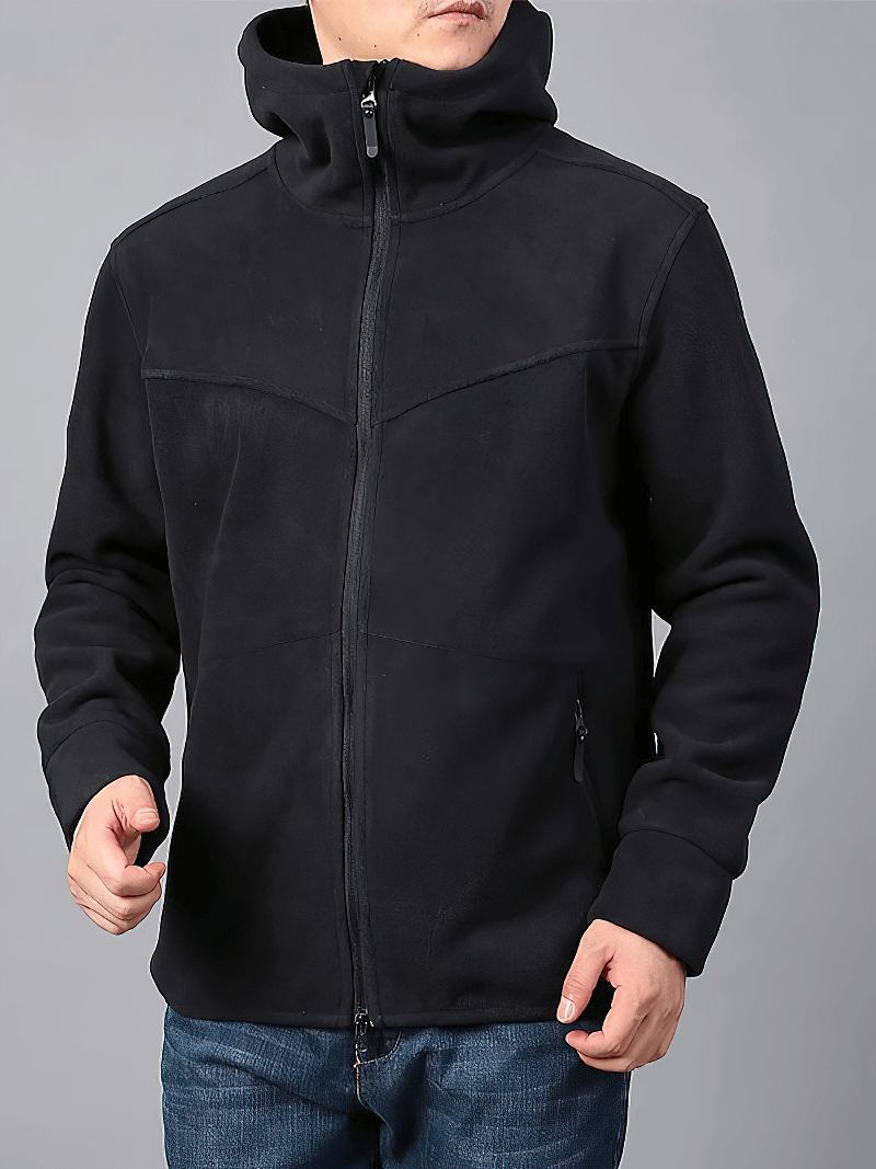 Fleece Thermal Zip-Up Hooded Jacket for Men - SF1990
