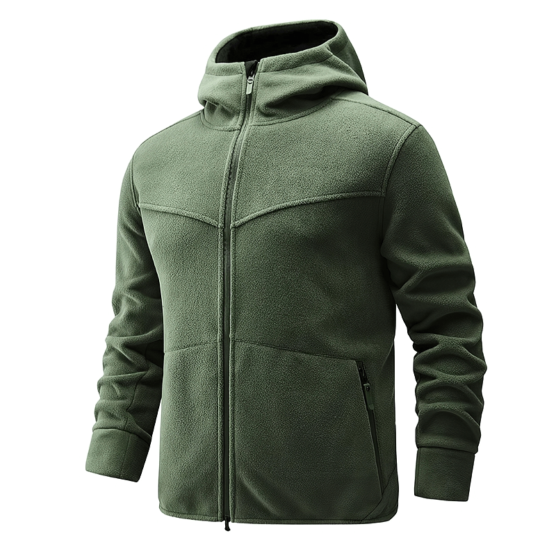 Fleece Thermal Zip-Up Hooded Jacket for Men - SF1990