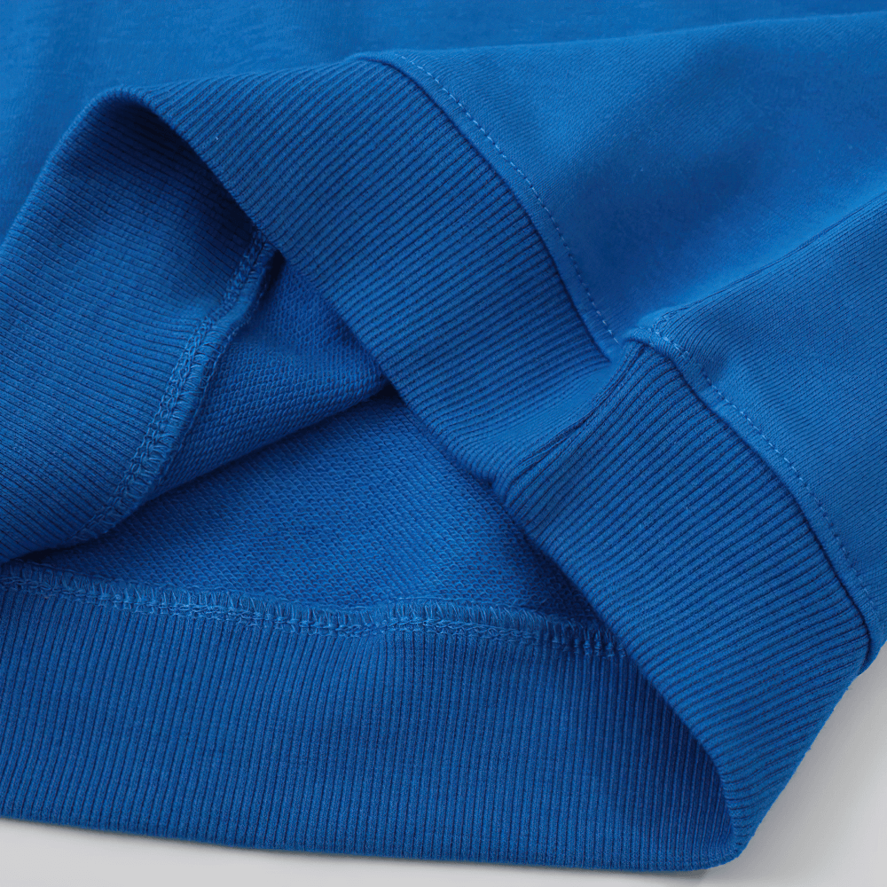 Hem detail of Floral Embroidered Sweatshirt With Raglan Sleeves - SF3634 showing ribbed fabric for durability and comfort.