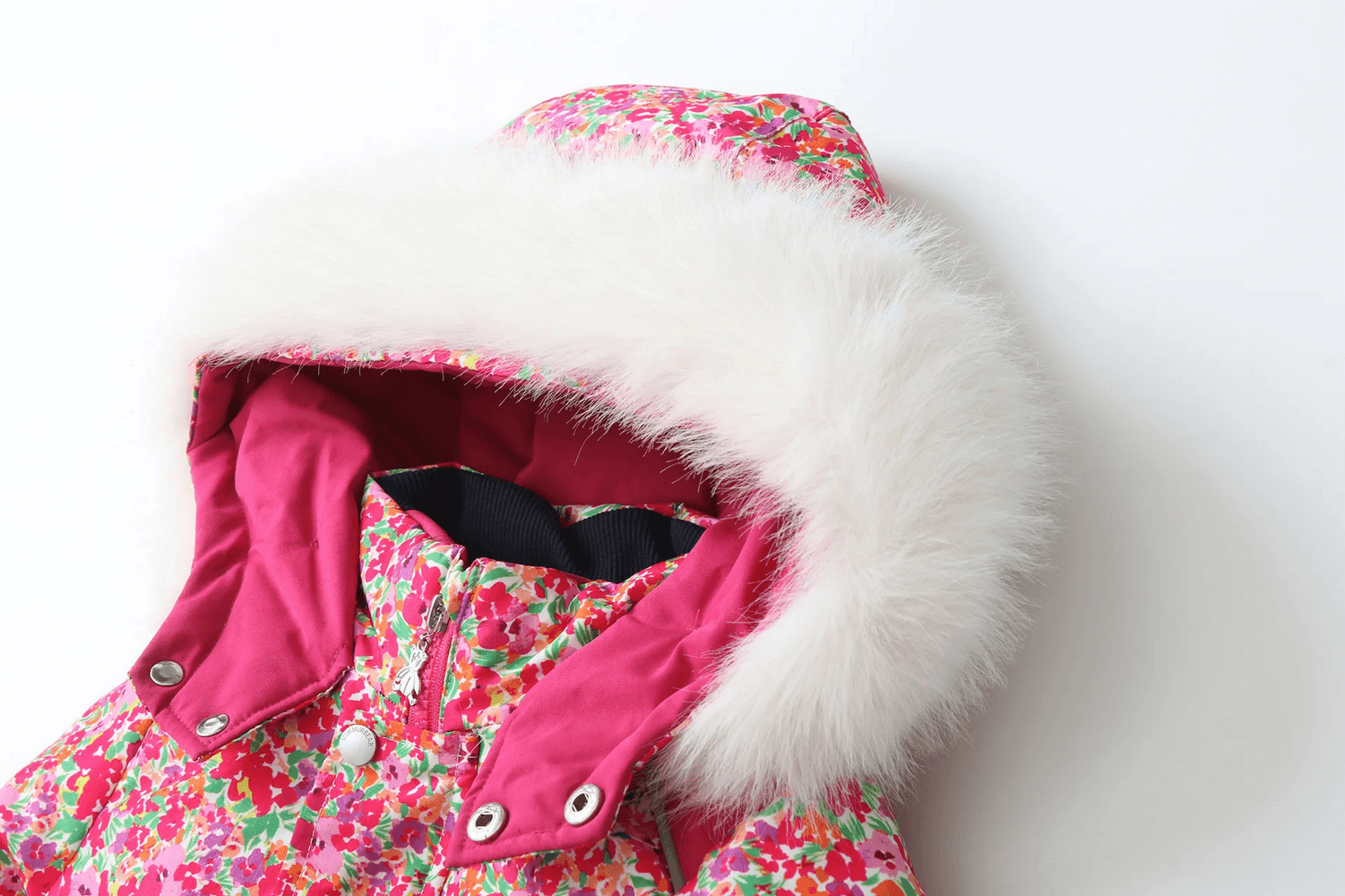 Floral Printed Waterproof Hooded Snowboard Jacket - SF3715 with cozy hood and vibrant floral design for warmth and style.