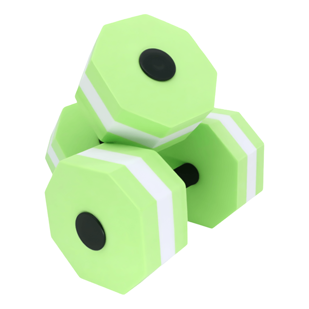 Foam floating dumbbell for pool fitness, perfect for aquatic exercise and swim workouts, lightweight and buoyant design.
