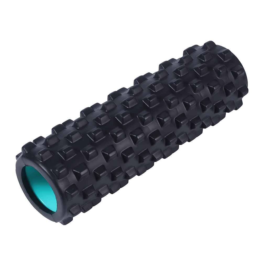 Wolf Teeth Mini Foam Roller for yoga, Pilates, and fitness; textured for deep tissue massage and improved circulation. Compact for easy use.
