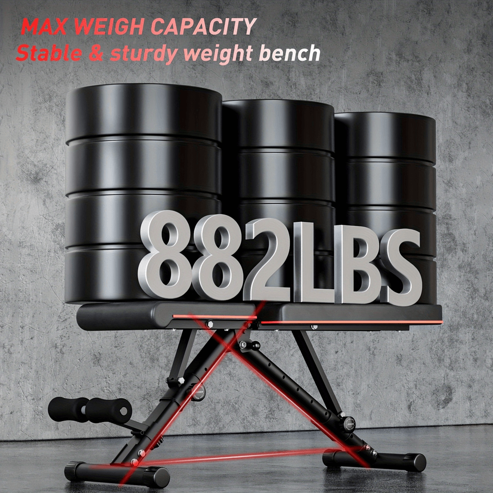 Foldable Adjustable Weight Bench for Gym Workouts - SF3016