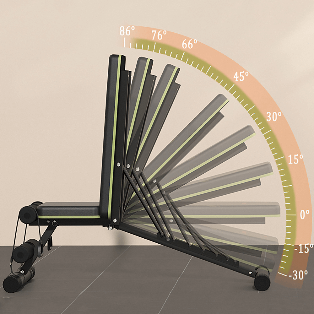 Foldable Weight Bench for Full-Body Workout - SF3443 with adjustable backrest angles for incline and decline exercises, 700LBS capacity.