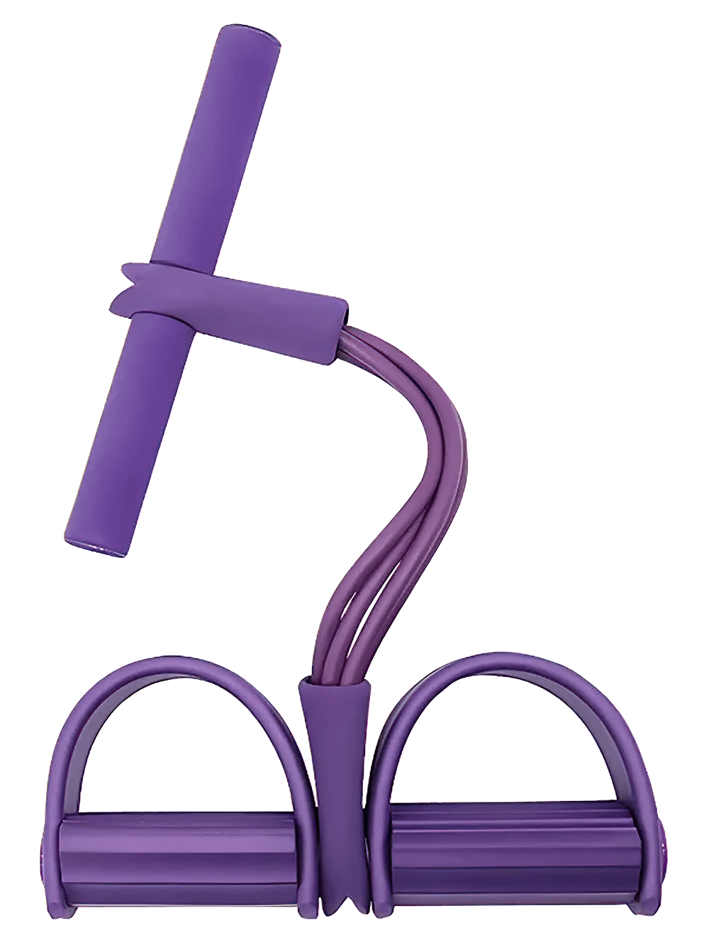 Purple Four-Tube Pedal Resistance Band for Yoga and Strength Workouts - SF3425