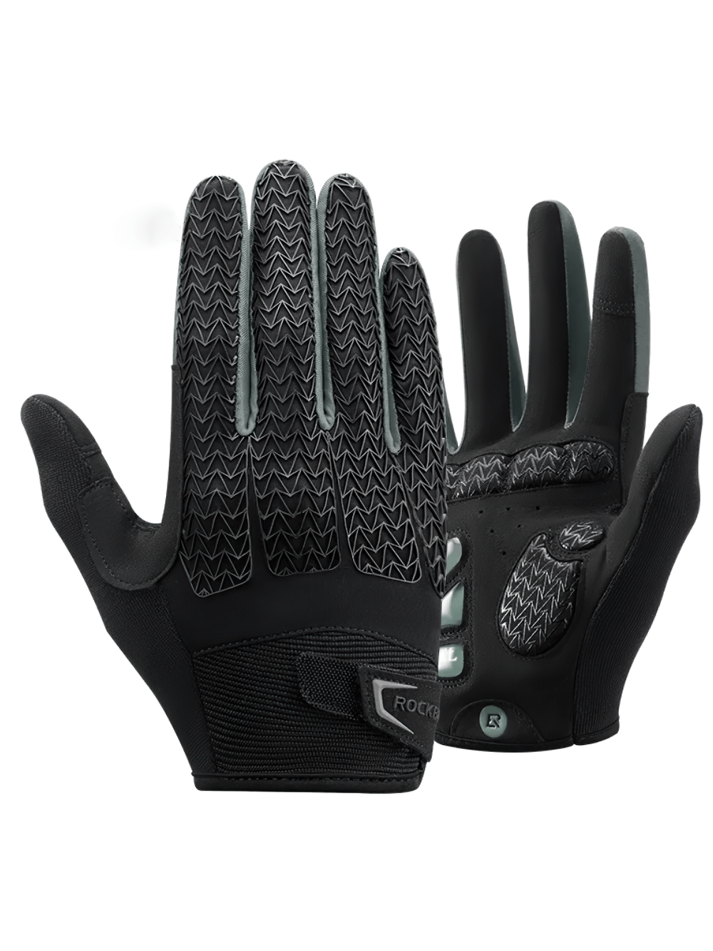 Waterproof full finger cycling gloves with non-slip grip and touchscreen fingertips, ideal for mountain biking - Model SF2604