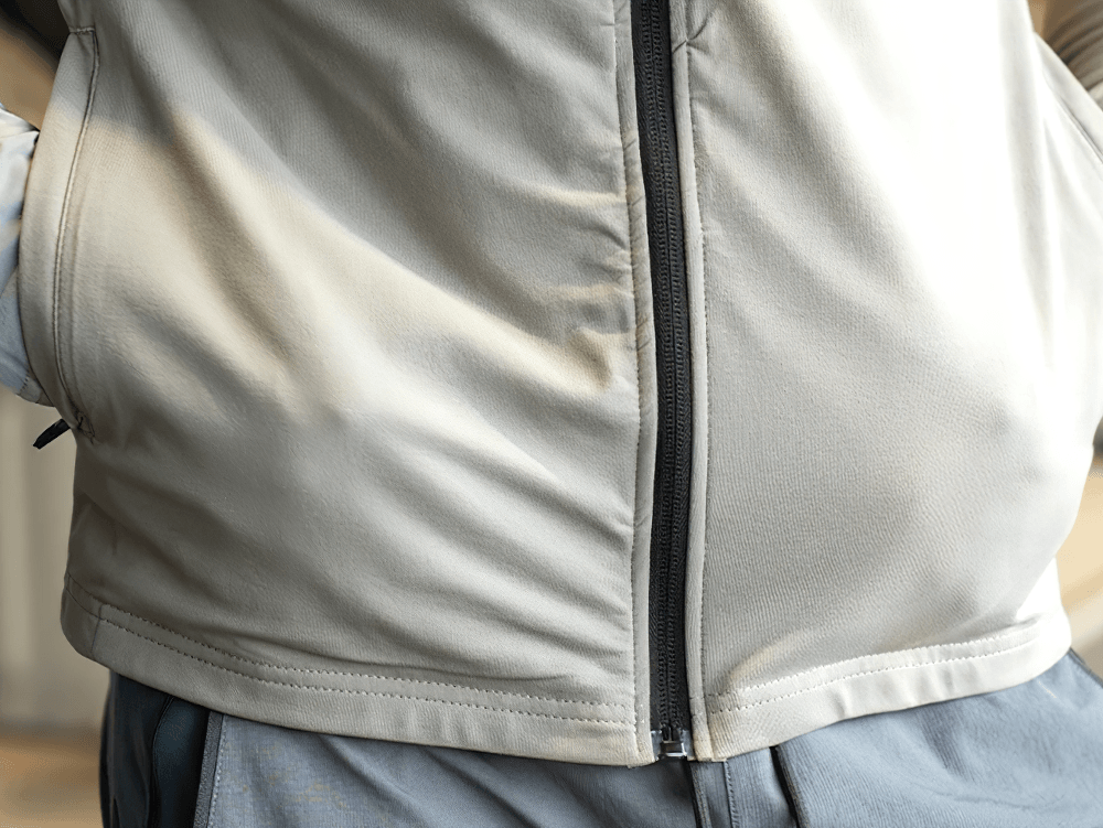 Full Zip Training Jacket with Chest Pocket - SF4607 close-up of zip detail and fabric texture.