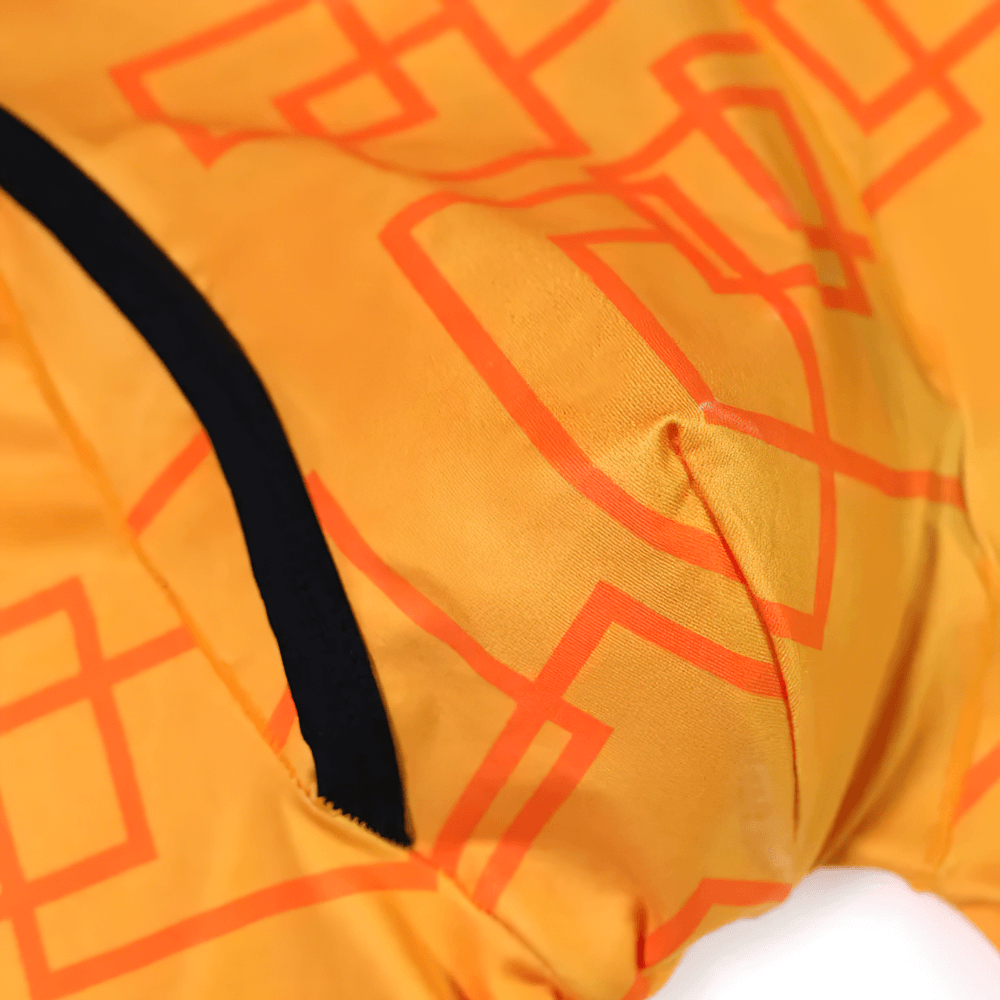 Geometric Long Leg Men's Underwear Boxer Shorts - SF4750 close-up view of the pouch and fabric details.