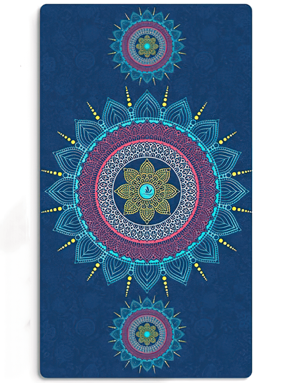 Geometric thick fitness mat SF2874 with vibrant mandala design, foldable and sweat-absorbent, ideal for yoga and dance workouts.