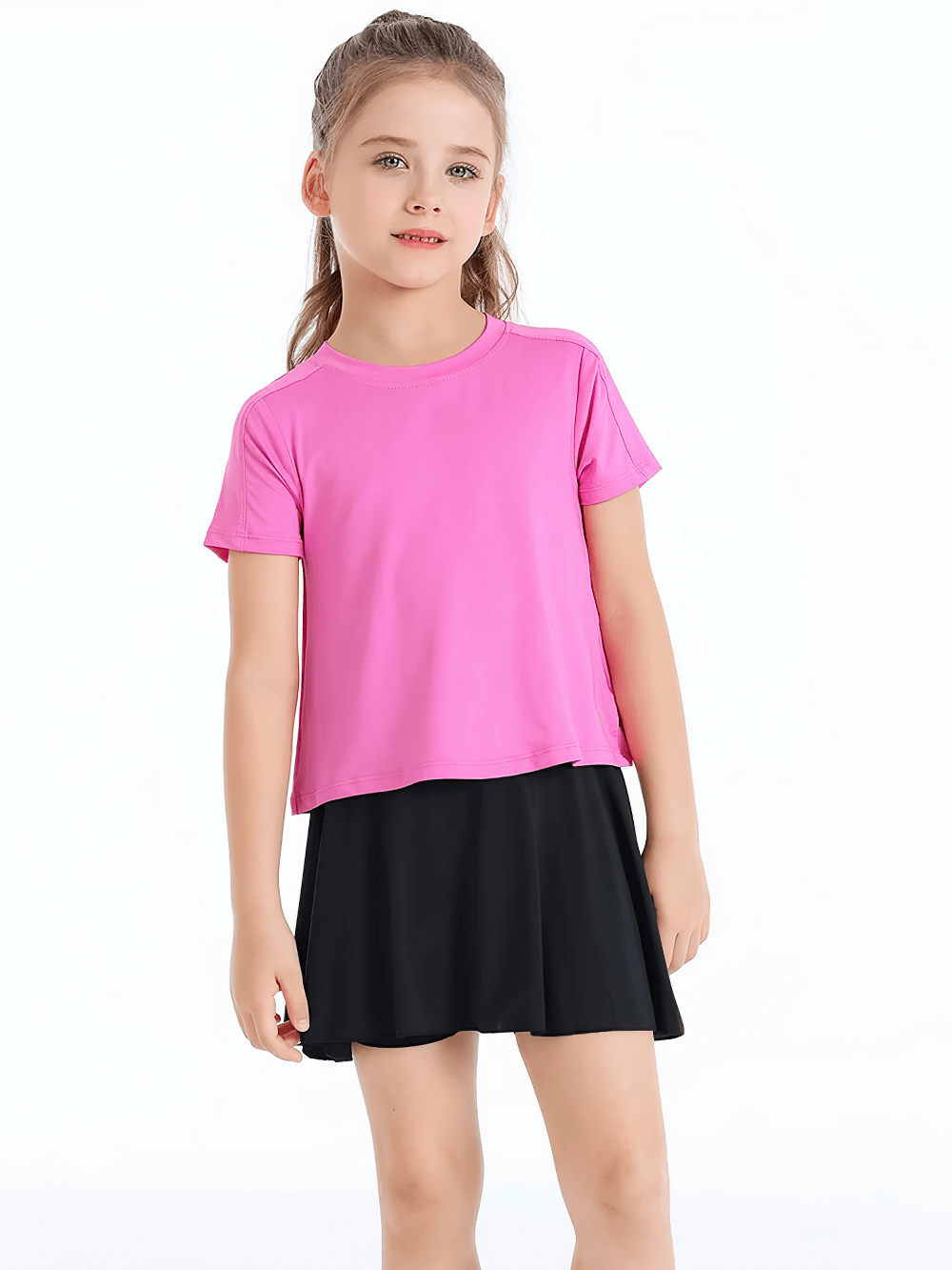 Girls Active Skirted Shorts with Side Pocket - SF3897