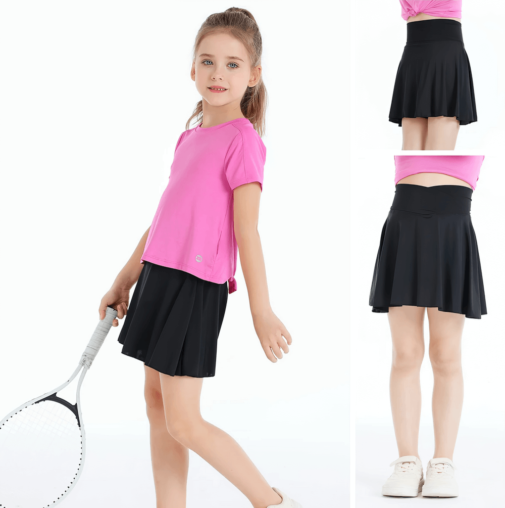 Girls Active Skirted Shorts with Side Pocket - SF3897