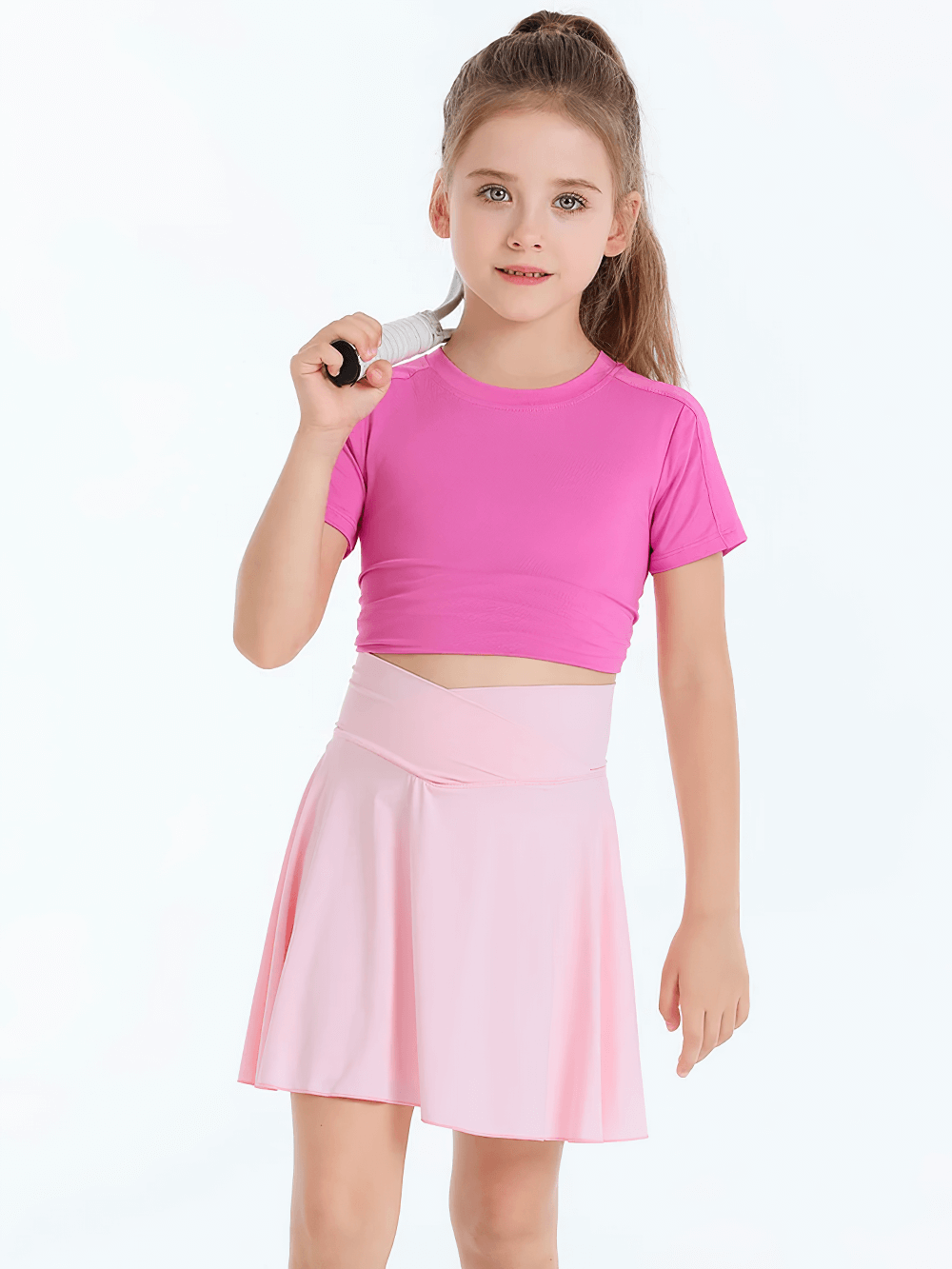 Girls Active Skirted Shorts with Side Pocket - SF3897