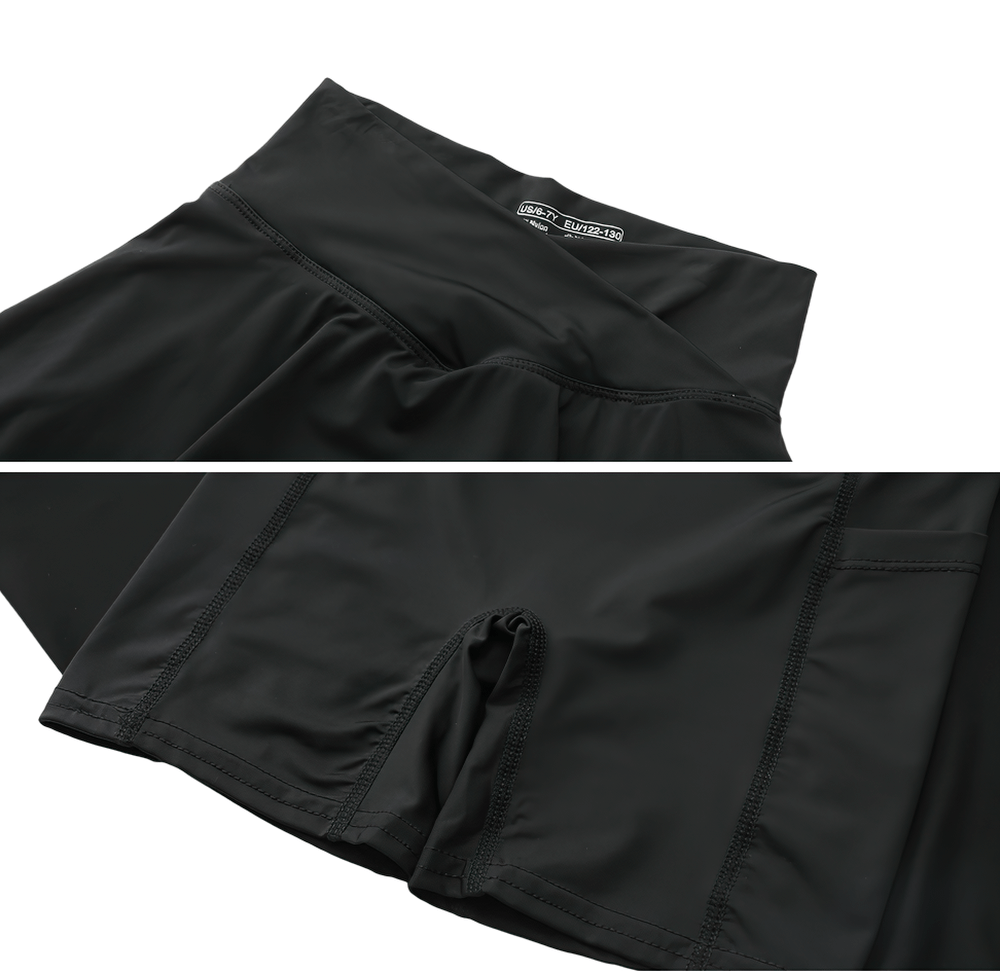 Girls Active Skirted Shorts with Side Pocket - SF3897