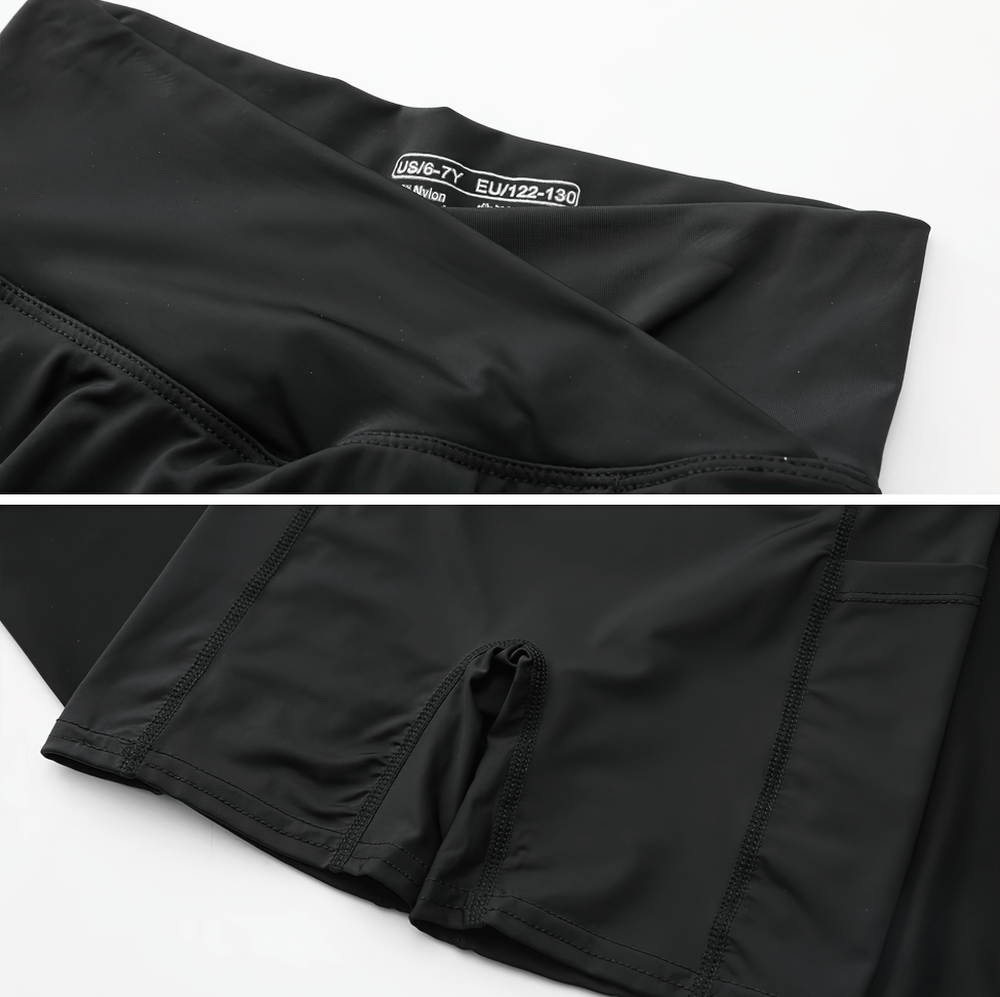 Girls Active Skirted Shorts with Side Pocket - SF3897