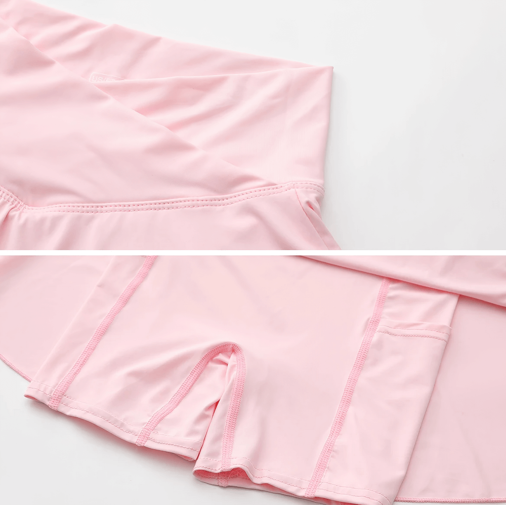 Girls Active Skirted Shorts with Side Pocket - SF3897