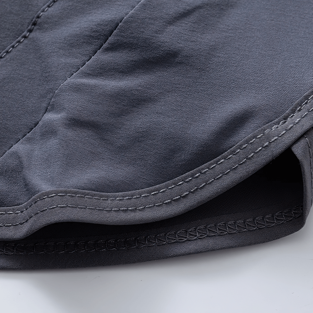 Close-up of Girls Athletic Running Shorts with Drawstring Fit - SF3769 featuring lightweight fabric and detailed stitching.