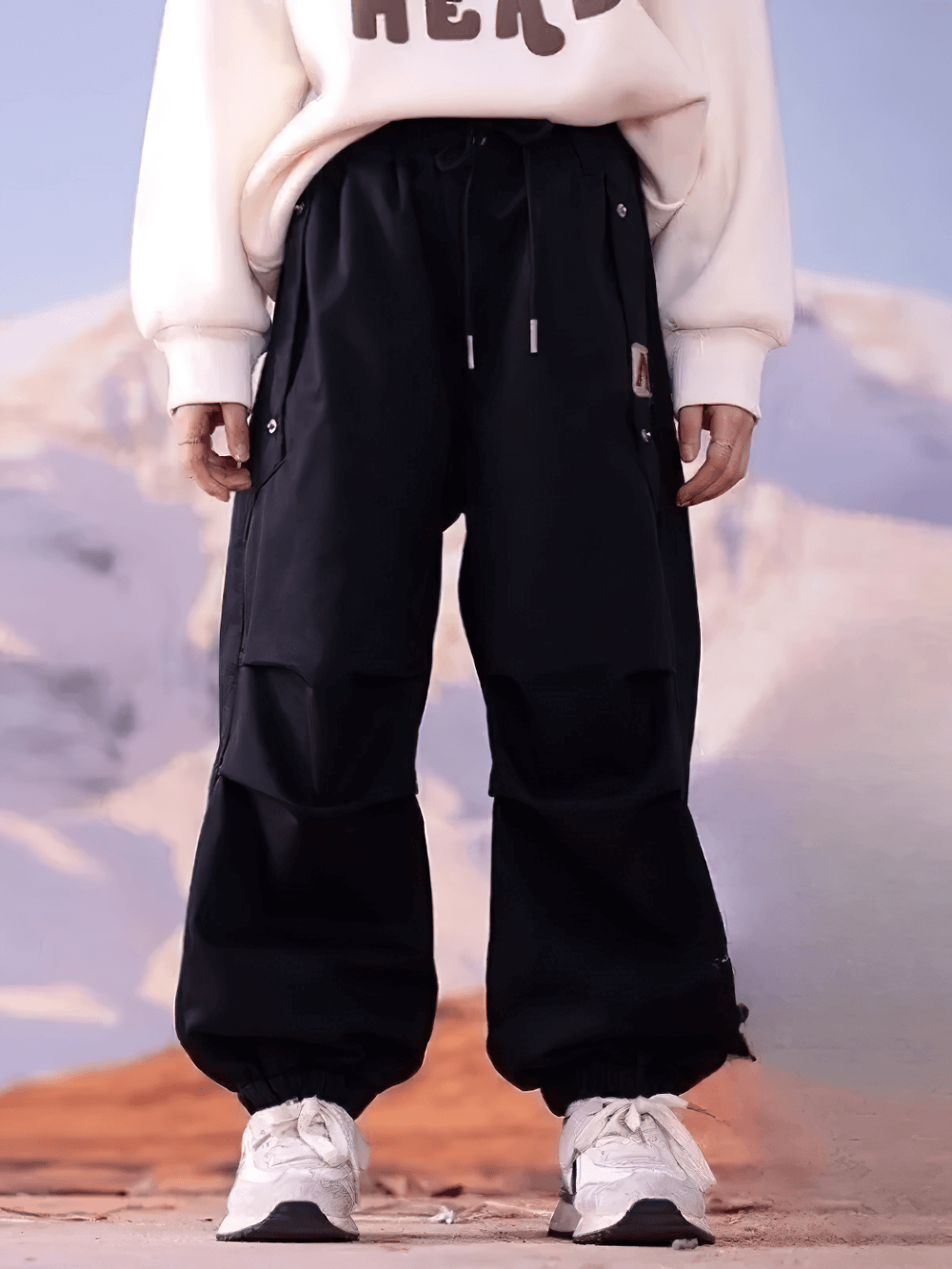 Girls Cargo Pants with Fleece Lining and Pockets - SF3704 perfect for chilly weather, showing style and comfort.