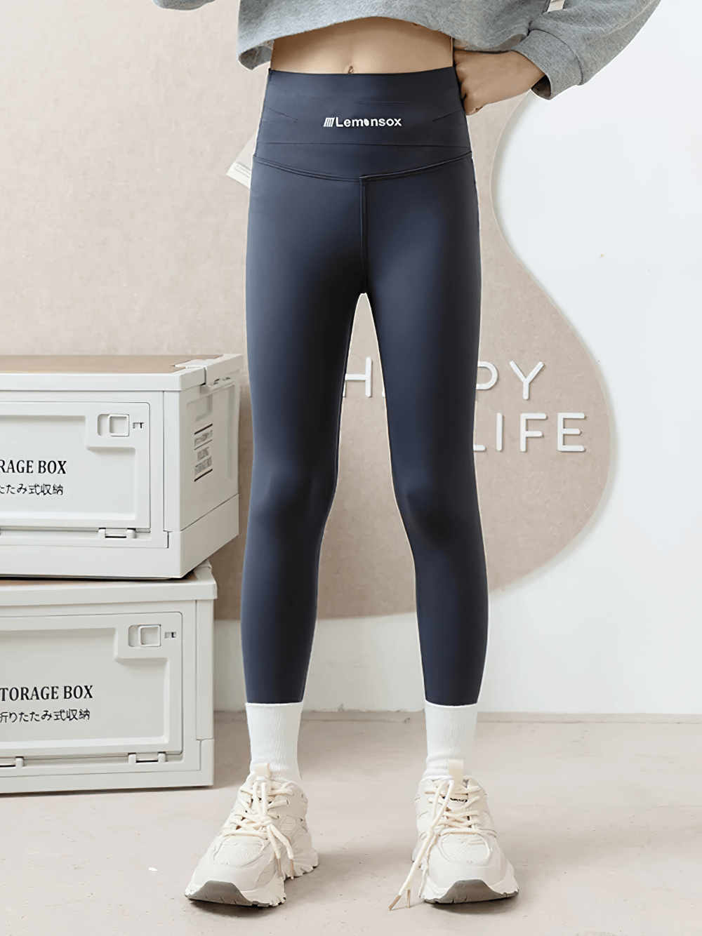 Girls Elastic Stretch Ankle Leggings for Fitness - SF3756, perfect for active wear and sleek style.