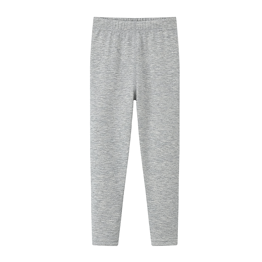 Girls Fleece Leggings for Sports and Casual Wear - SF3660, soft grey sweatpants with elastic waistband for warmth and comfort.