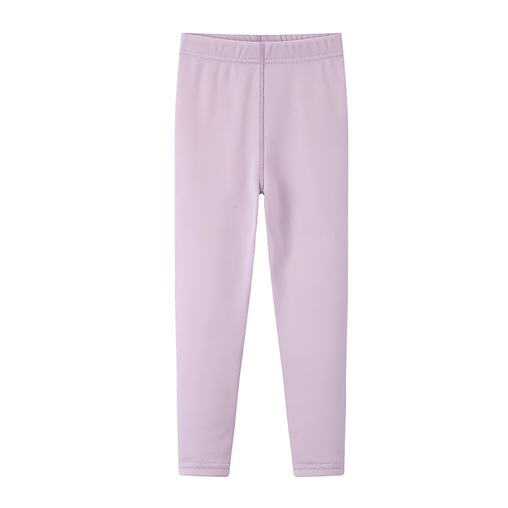 Girls Fleece Leggings for Sports and Casual Wear - SF3660 in soft pink color with elastic waistband.