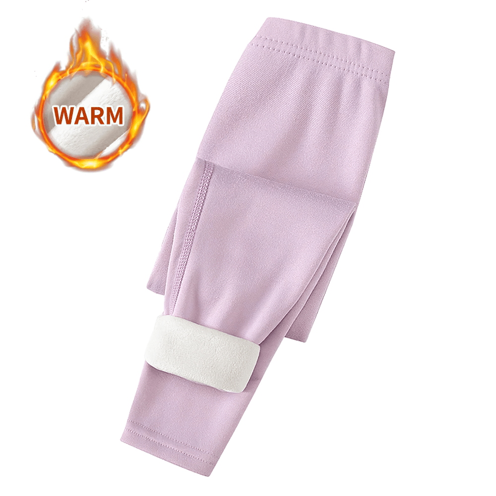 Girls Fleece Leggings for Sports and Casual Wear - SF3660 in pink with warm fleece lining displayed.