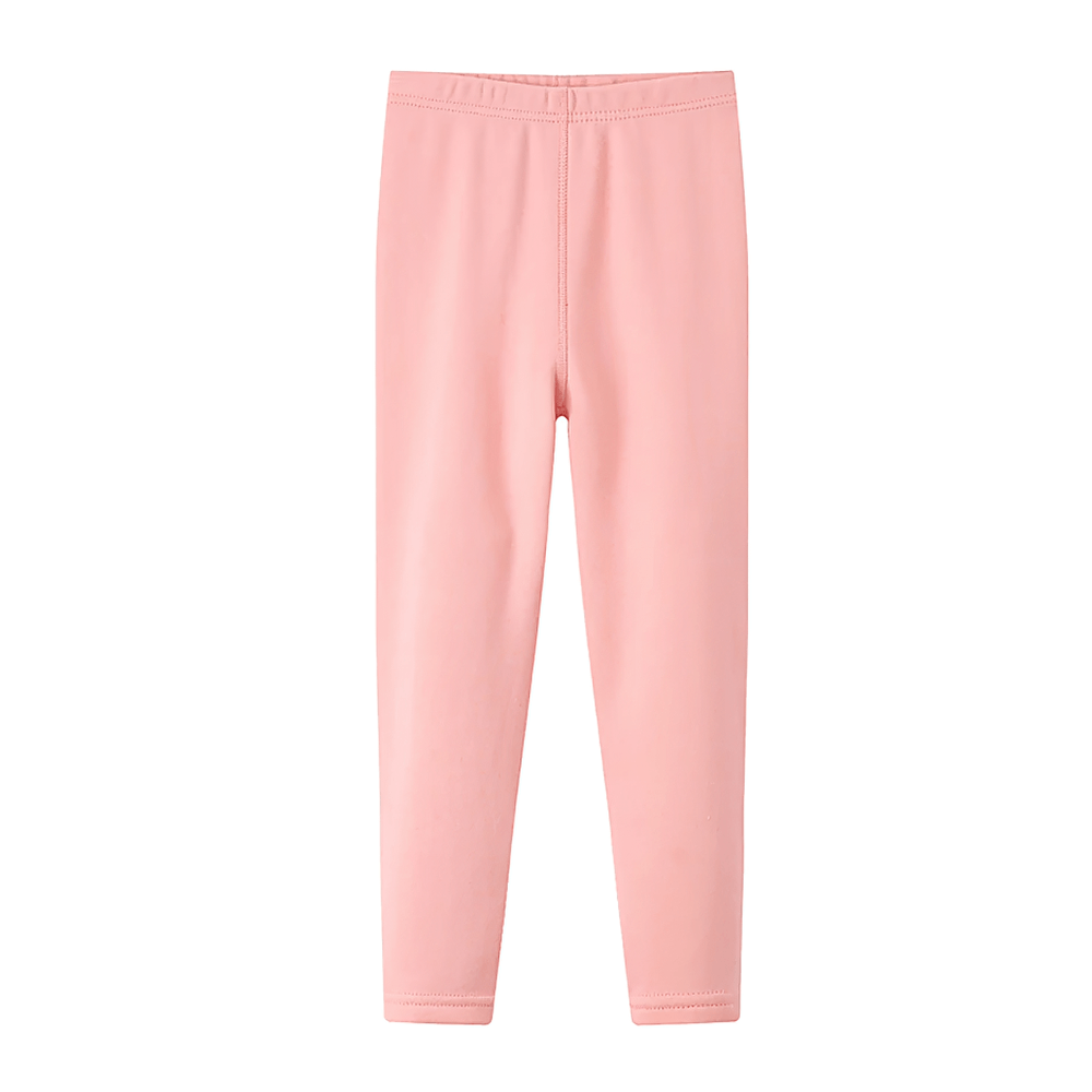 Soft pink Girls Fleece Leggings for Sports and Casual Wear - SF3660, warm fleece-lined design for style and comfort.