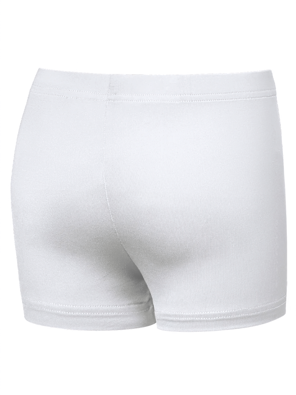 Back view of Girls Gymnastics Shorts with High Elastic Waistband - SF3750 showing stretchy waistband and sleek design