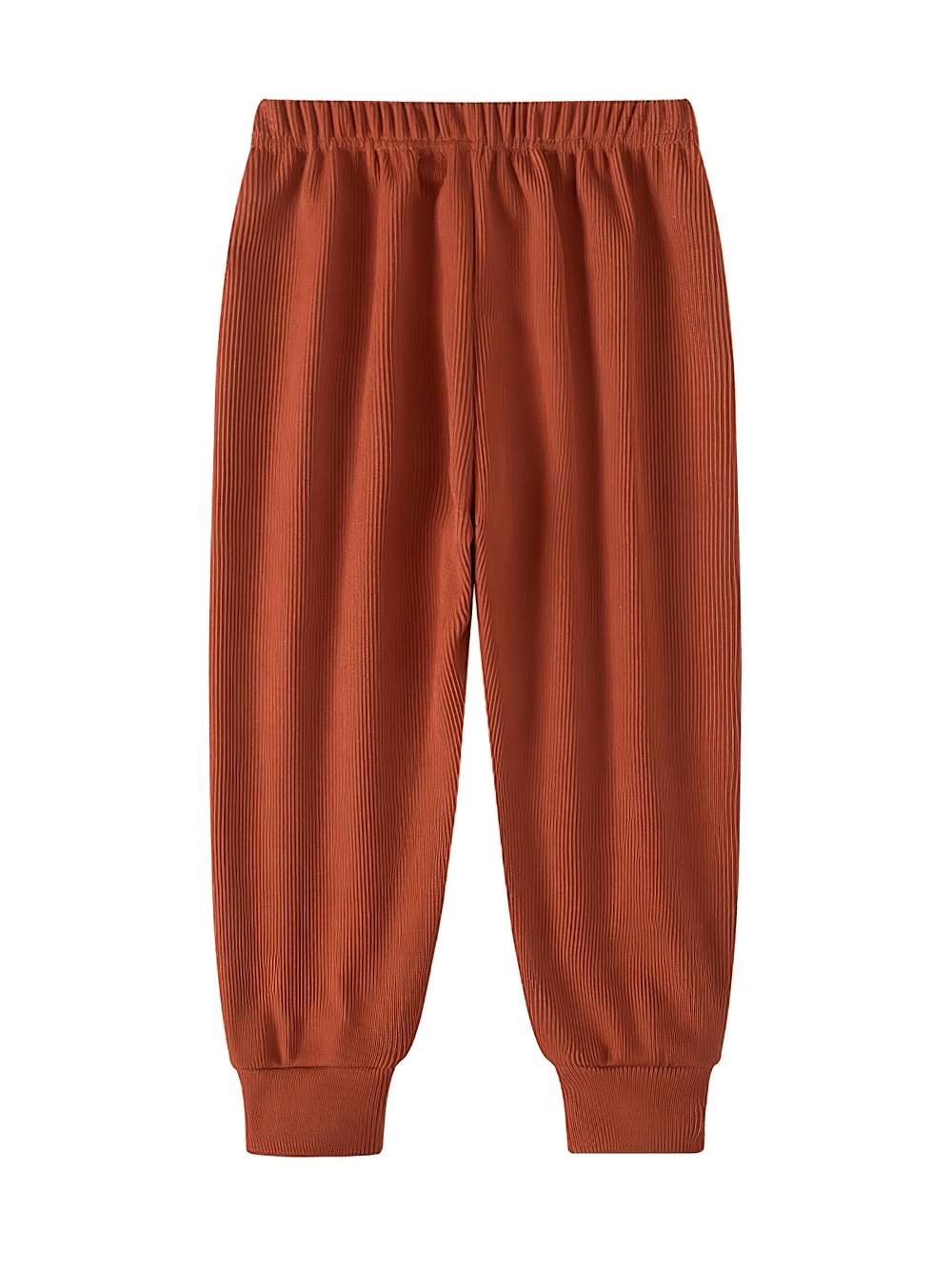 Girls Plush Lined Sport Jogger Pants With Bow - SF3875 in brown with elastic waist and cozy plush lining.